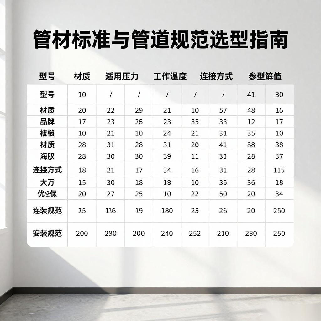 管材标准与管道规范选型指南：参数对比解析全攻略