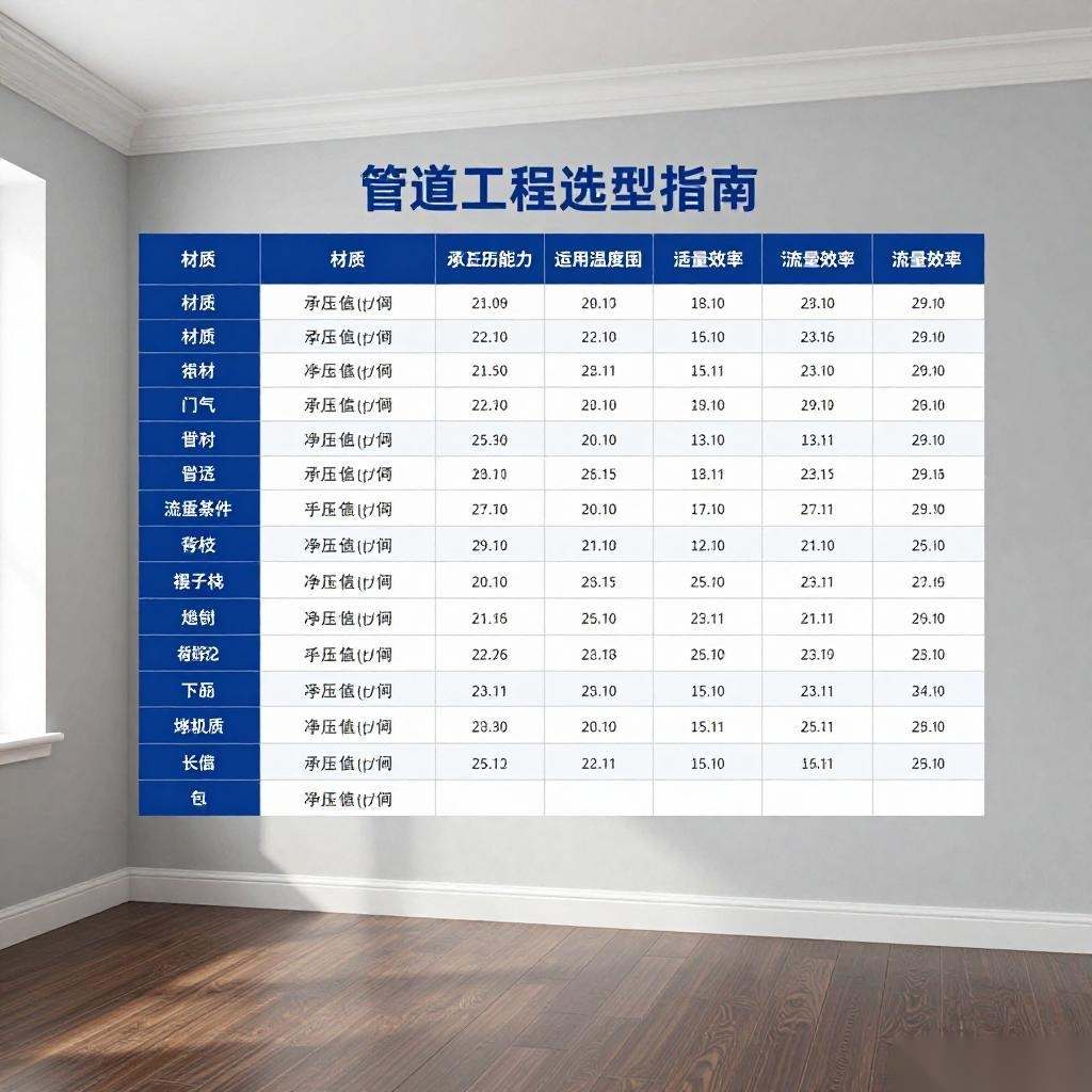 管道工程选型指南:关键组件参数对比与应用要点全攻略