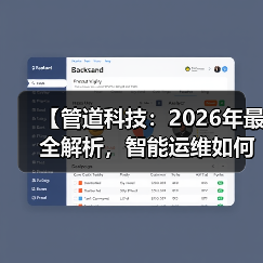 【管道科技：2026年最全解析，智能运维如何颠覆传统行业】