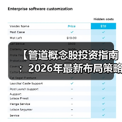 【管道概念股投资指南：2026年最新布局策略解析】