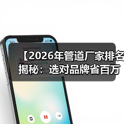 【2026年管道厂家排名揭秘：选对品牌省百万，错选后悔十年】（图3）