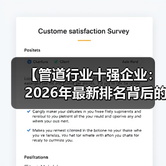 【管道行业十强企业：2026年最新排名背后的秘密武器】