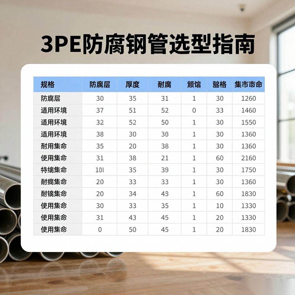 3PE防腐钢管选型指南：技术参数对比与应用要点全攻略