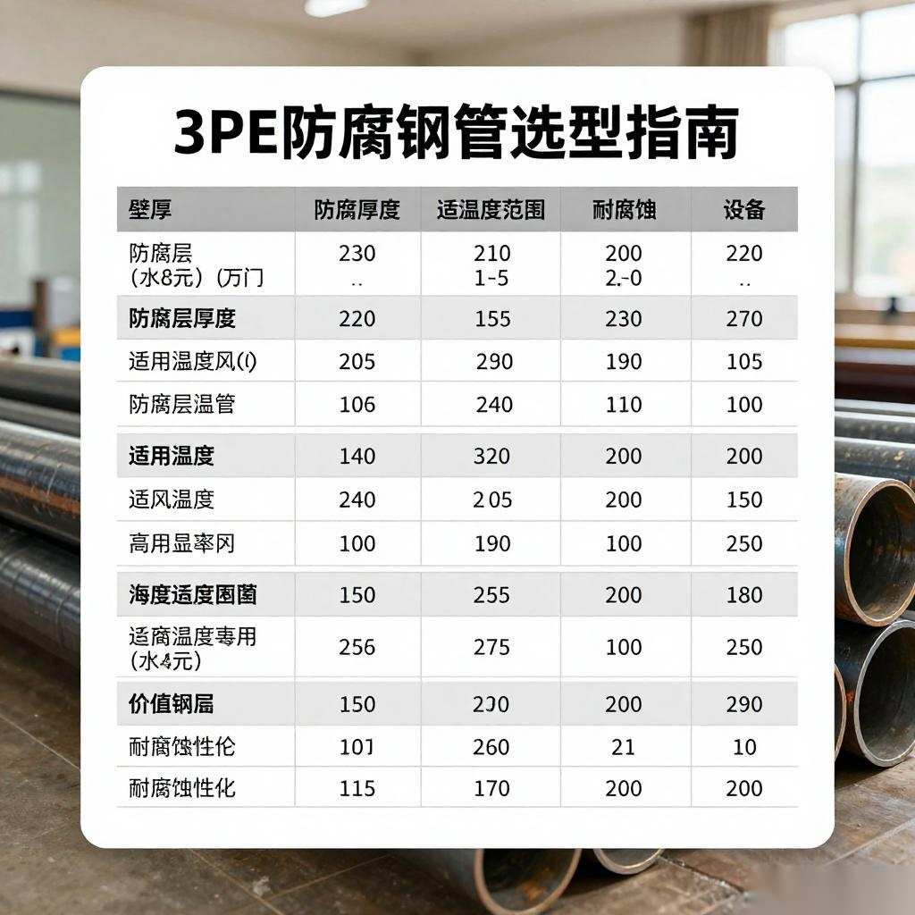 3PE防腐钢管选型指南:技术参数对比与应用要点全攻略
