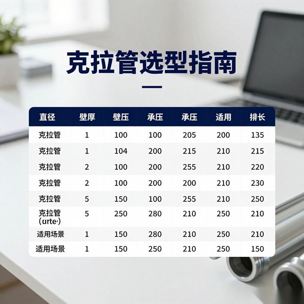 克拉管选型指南：参数对比与应用要点全攻略