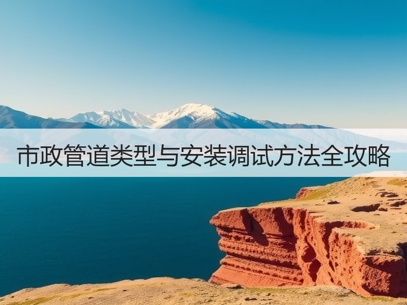 市政管道类型与安装调试方法全攻略