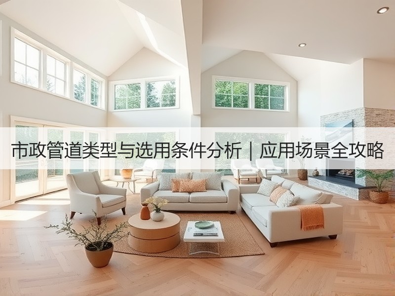 市政管道类型与选用条件分析｜应用场景全攻略
