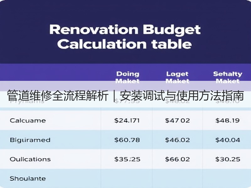 管道维修全流程解析｜安装调试与使用方法指南
