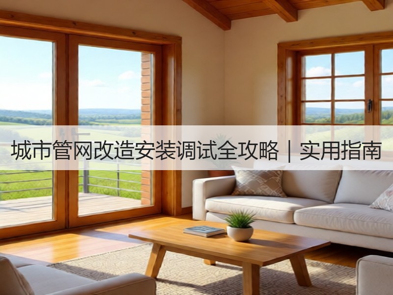 城市管网改造安装调试全攻略｜实用指南