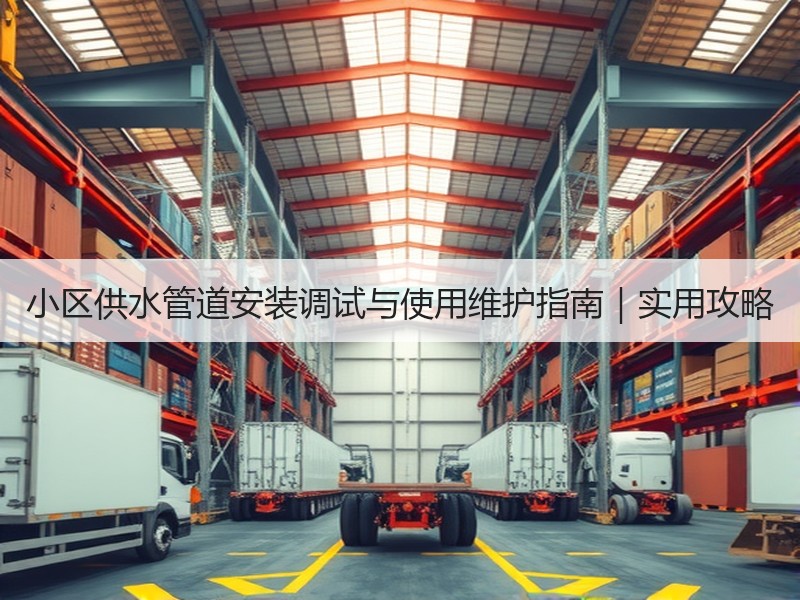 小区供水管道安装调试与使用维护指南｜实用攻略