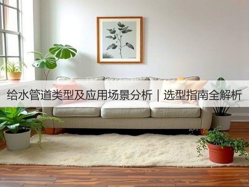 给水管道类型及应用场景分析｜选型指南全解析